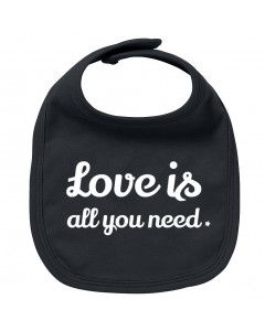 Rock baby bib love is all you need