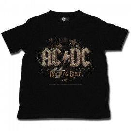 ACDC Kids/Toddler T-shirt - Tee Rock or Bust AC/DC