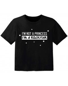 Rock Kinder T-Shirt im not a princess im a Rockstar