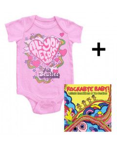 Baby rock giftset Beatles Baby Grow All You Need & cd
