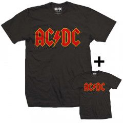 Duo Rockset t-shirt per papà AC/DC e AC/DC t-shirt bebè