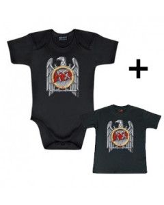 Baby rock giftset Slayer Baby Grow Eagle & Baby T-shirt 