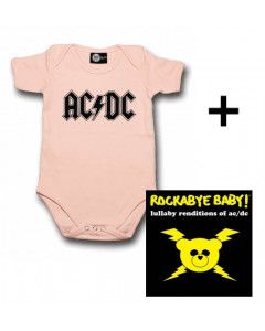 AC/DC Baby Body Logo Pink & AC/DC CD