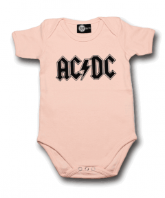 AC/DC body baby rock metal Logo Pink