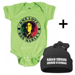 Infant Giftset Bob Marley Creeper infant/baby & Don't Worry Hat