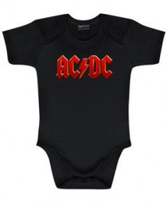 AC DC Baby Grow Logo colour