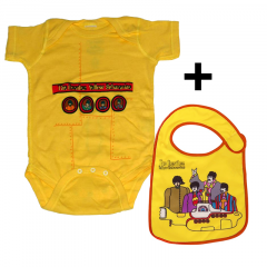 Cadeauset Beatles Baby Romper Yellow Submarine & The Band Slabbetje