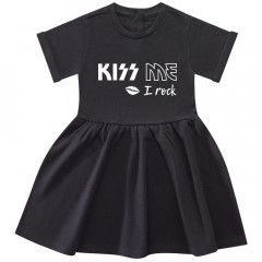 Kiss me I rock baby dress