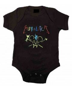 Metallica Baby Clothes - Metallica Baby Grow Crayon