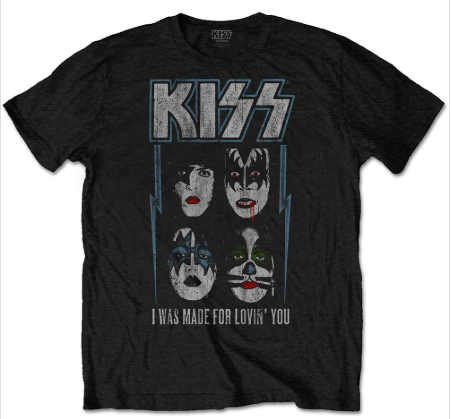 kiss kids tee i was made for loving your black