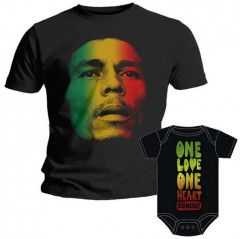 Duo Rockset Bob Marley Father's T-shirt & Bob Marley Onesie Baby