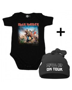 Infant Giftset Iron Maiden Onesie infant/baby & Metal Kid on Tour Hat