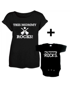 Duo Rockset This Mommy Rocks t-shirt & My Mommy Rocks onesie