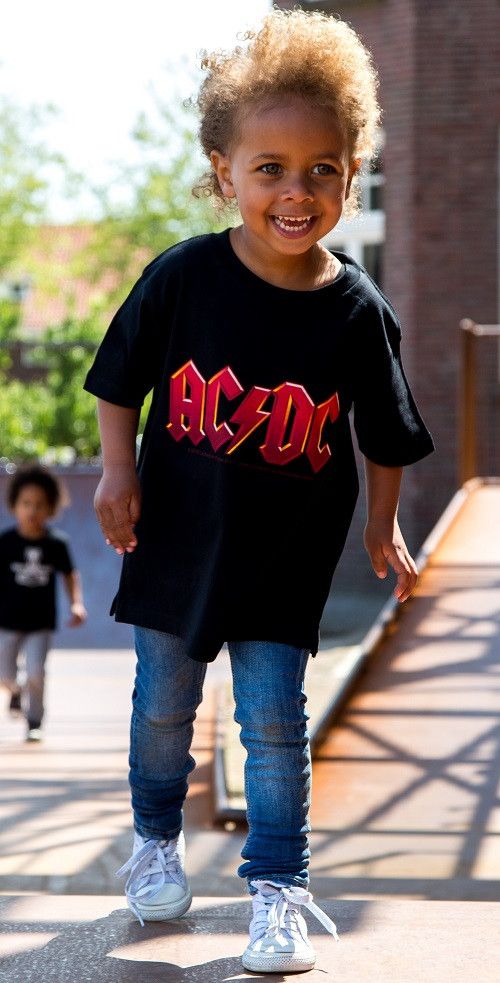 AC DC Kids Tee Shirt Metal Rock Music Fan Unisex Toddler New Cotton Clothing 