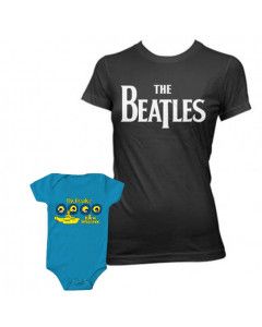 Duo Rockset The Beatles mama t-shirt & The Beatles baby romper Portholes