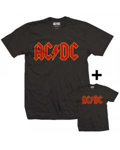 Duo Rockset AC/DC Father's T-shirt & Kids T-Shirt Logo Colour