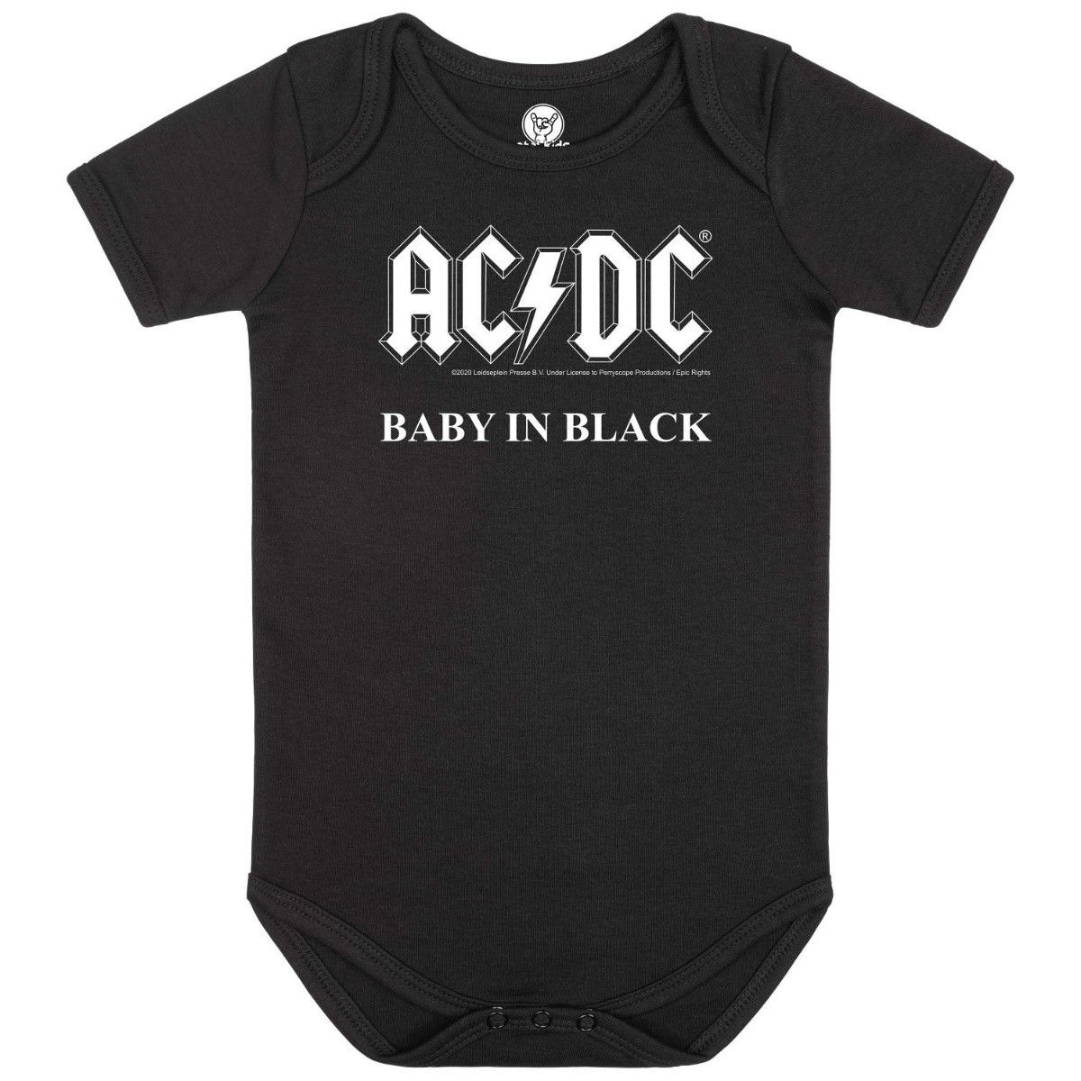 AC/DC Baby Romper baby in black