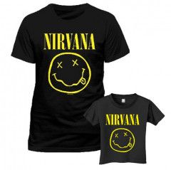Duo Rockset Nirvana Father's T-shirt & Kids/Toddler T-shirt Smiley