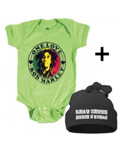 Infant Giftset Bob Marley Creeper infant/baby & Don't Worry Hat