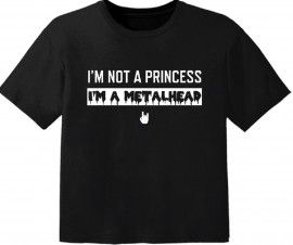 Camiseta Metal para bebé I'm not a princess I'm a Metalhead