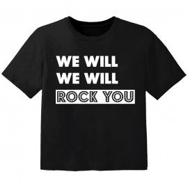 Camiseta Rock para bebé we will we will rock you