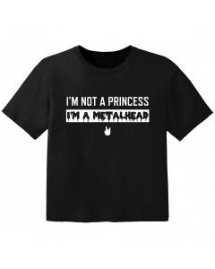 T-shirt Bambini I'm not a princess I'm a metalhead