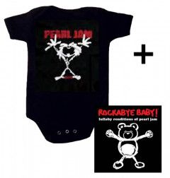 Baby rock giftset Pearl Jam Baby Grow Stickman & CD