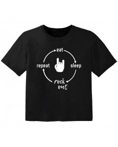 Rock Kinder T-Shirt eat sleep Rock out