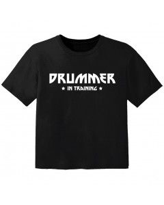 Rock Kinder T-Shirt drummer in training