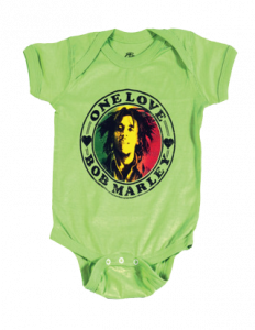 Bob Marley Baby Onesie One Love Lime